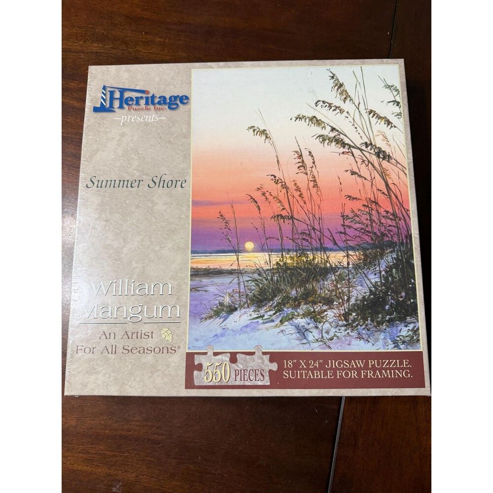 Heritage Puzzle Inc. 550-piece puzzle William Mangum's "Summer Shore" Sealed